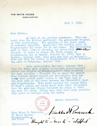 Letter from FDR to HWR 07-05-35