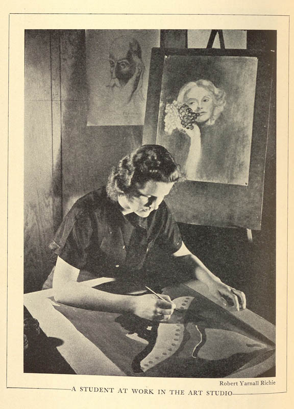 05 - A photo of a student at work c. 1940 - LH Collections