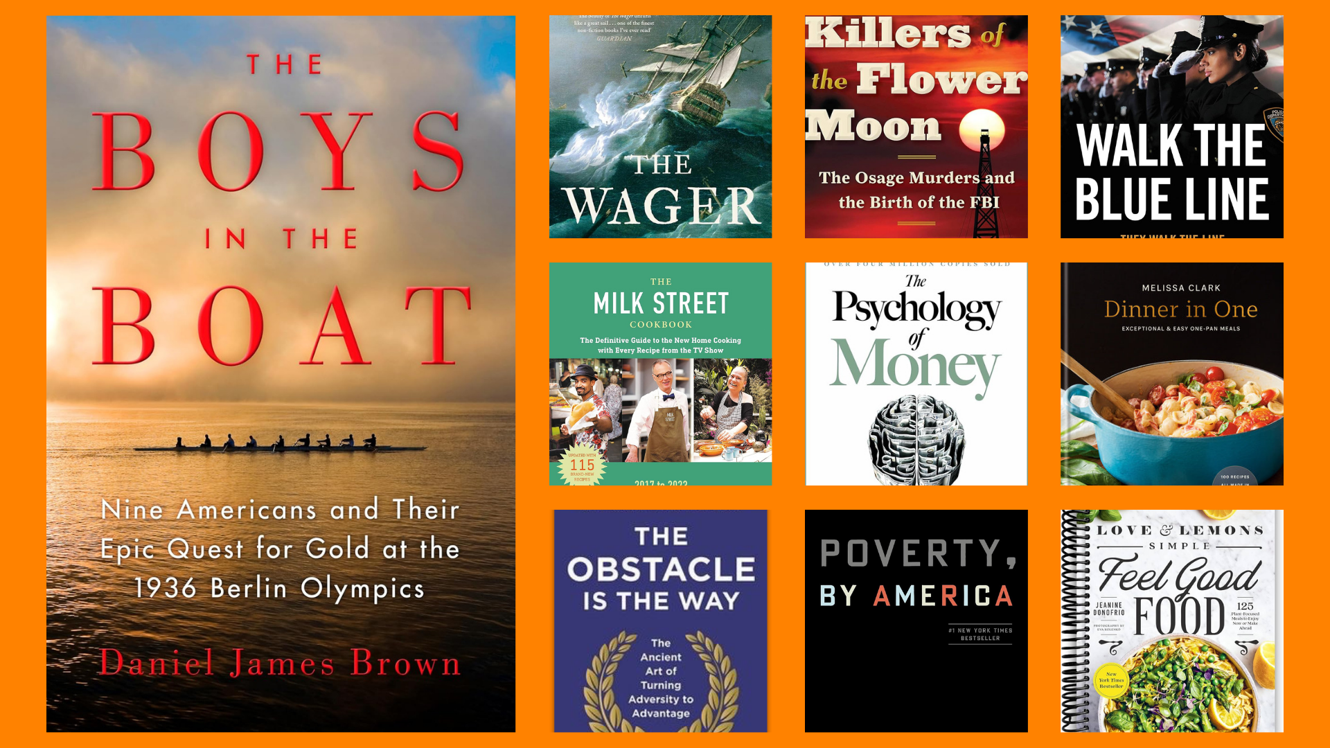 Composite of the top ten most read Adult Nonfiction books