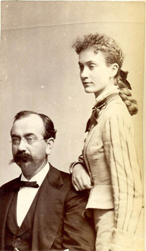 William R. Farrington & his niece Annie Farrington (Card); 4 Sep 1875 (Vail Photo Collection)