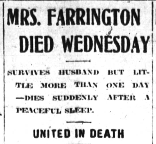 Mary Farrington obit