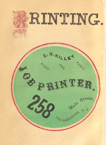 Historical printing press advertisement