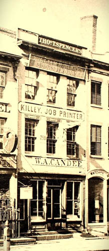 Killey Job Printer; 258 Main Street in the 1860’s