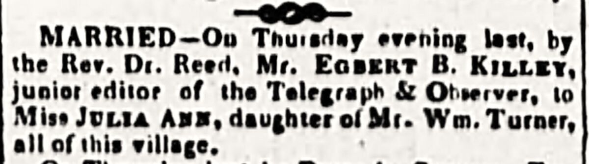 Poughkeepsie Journal Marriage Announcement 2 Sep 1829