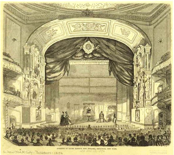 Historical photo of Laura Keene's Theater in 1856