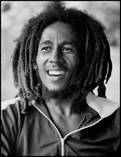 Photograph ob Bob Marley, taken by Kate Simon