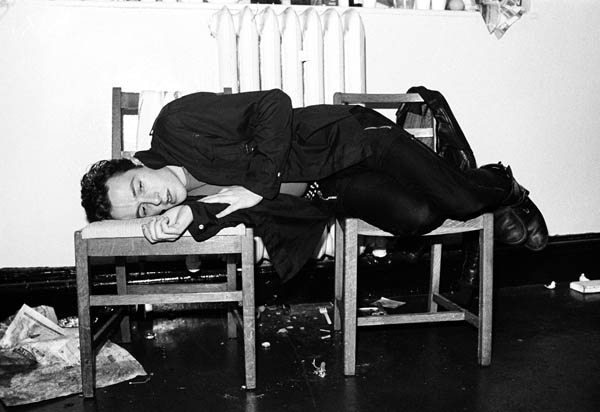 Photograph of Joe Strummer of The Clash taken by Kate Simon