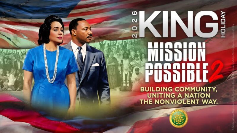 Graphic celebrating MLK Day